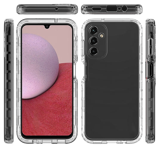 For Samsung Galaxy A14 4G / A14 5G Integrated Transparent Gradient Color TPU + PC + PET Protective Phone Case(Pink) by buy2fix