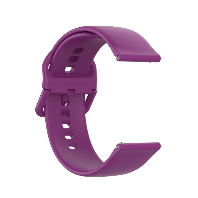 23mm Color Buckle Silicone Wrist Strap Watch Band for Fitbit Versa 2 / Versa / Versa Lite / Blaze, Size: S(Purple) - Watch Bands by buy2fix | Online Shopping UK | buy2fix