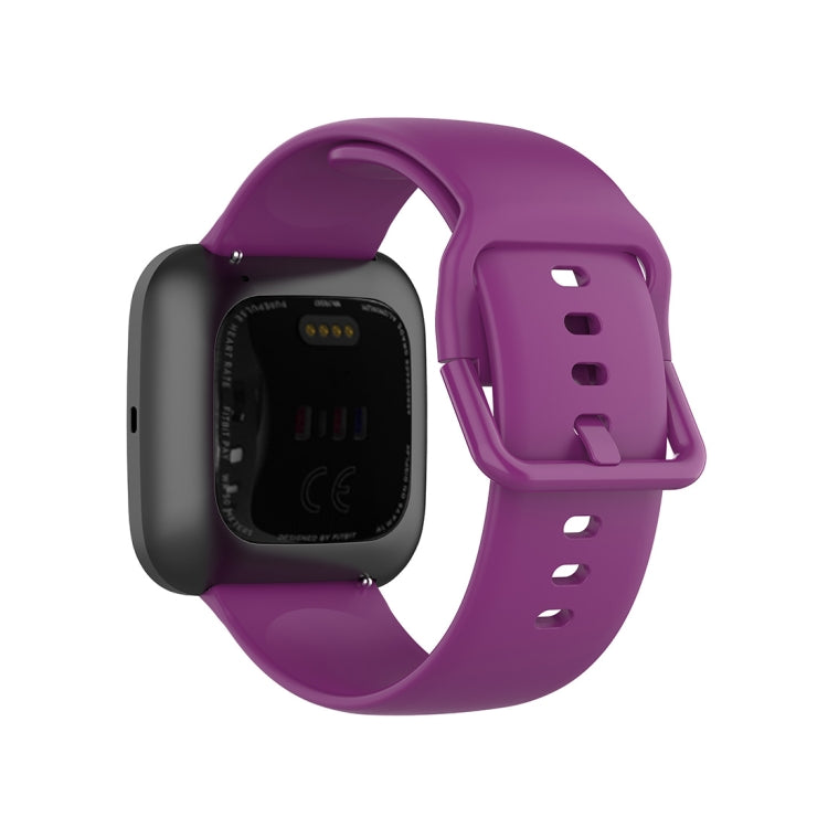 23mm Color Buckle Silicone Wrist Strap Watch Band for Fitbit Versa 2 / Versa / Versa Lite / Blaze, Size: S(Purple) - Watch Bands by buy2fix | Online Shopping UK | buy2fix