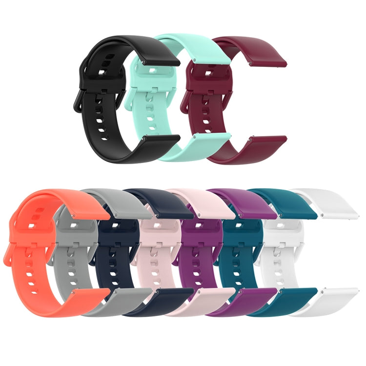 23mm Color Buckle Silicone Wrist Strap Watch Band for Fitbit Versa 2 / Versa / Versa Lite / Blaze, Size: S(Purple) - Watch Bands by buy2fix | Online Shopping UK | buy2fix