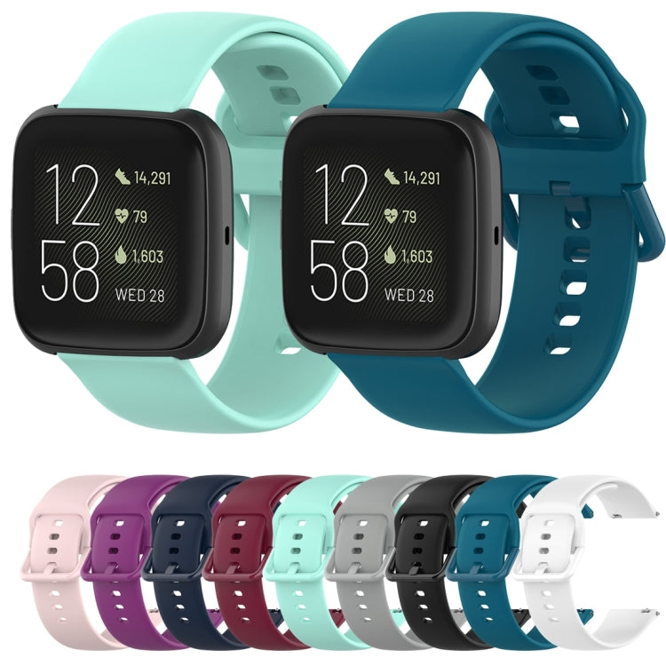 23mm Color Buckle Silicone Wrist Strap Watch Band for Fitbit Versa 2 / Versa / Versa Lite / Blaze, Size: S(Purple) - Watch Bands by buy2fix | Online Shopping UK | buy2fix
