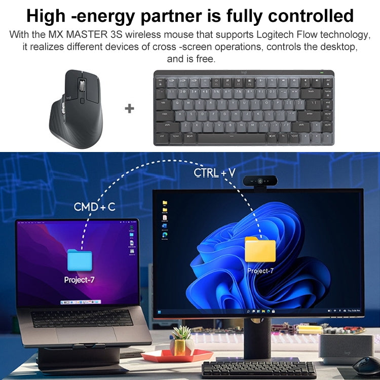 Logitech MX Mechanical Mini Wireless Bluetooth Dual Mode Keyboard with Logi Bolt USB Receiver(Red Axis) by Logitech