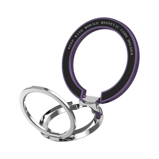 Car Magnetic Dual Axis Ring Phone Holder(Bright Purple) by buy2fix