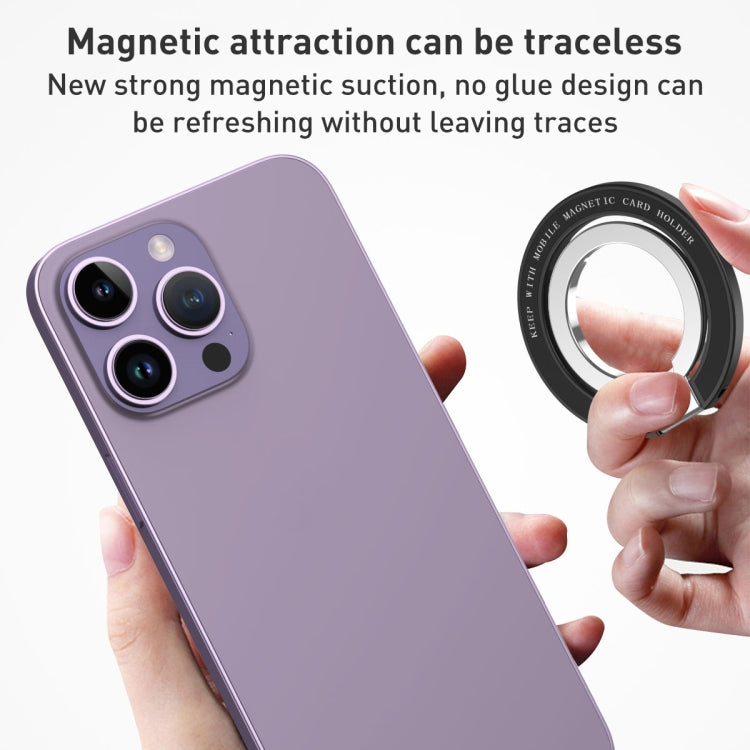 Car Magnetic Dual Axis Ring Phone Holder(Bright Sky Blue) by buy2fix
