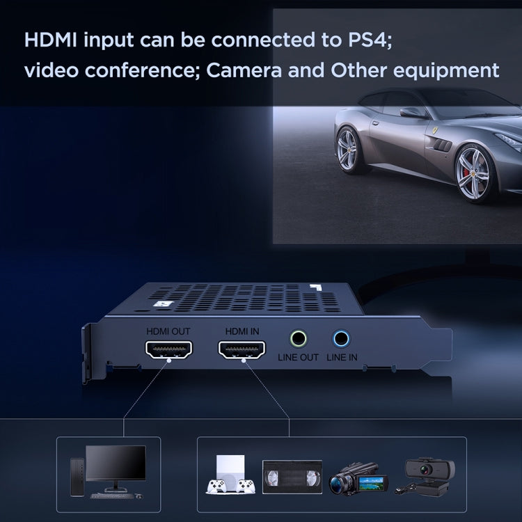 EZCAP 324B 4K HD Video Game Conference Capture Live Card(Black) - Video Capture Solutions by Ezcap | Online Shopping UK | buy2fix
