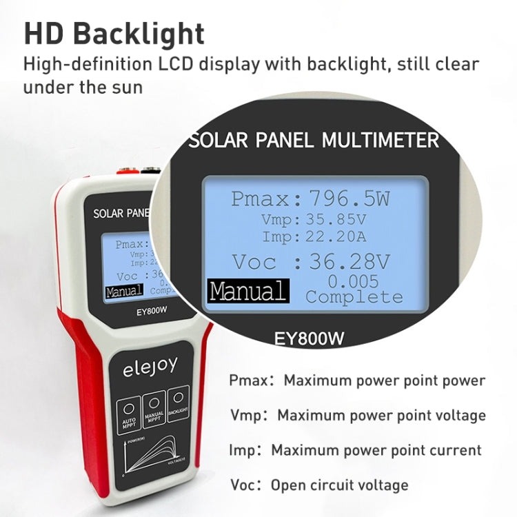 Elejoy EY800W 800W Solar Panel Power Supply Multimeter - Consumer Electronics by buy2fix | Online Shopping UK | buy2fix