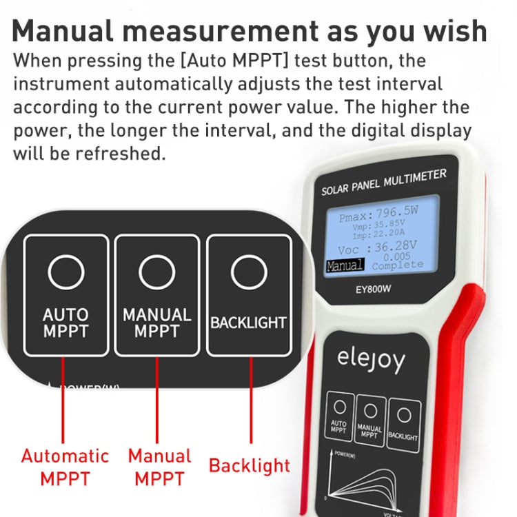 Elejoy EY800W 800W Solar Panel Power Supply Multimeter - Consumer Electronics by buy2fix | Online Shopping UK | buy2fix