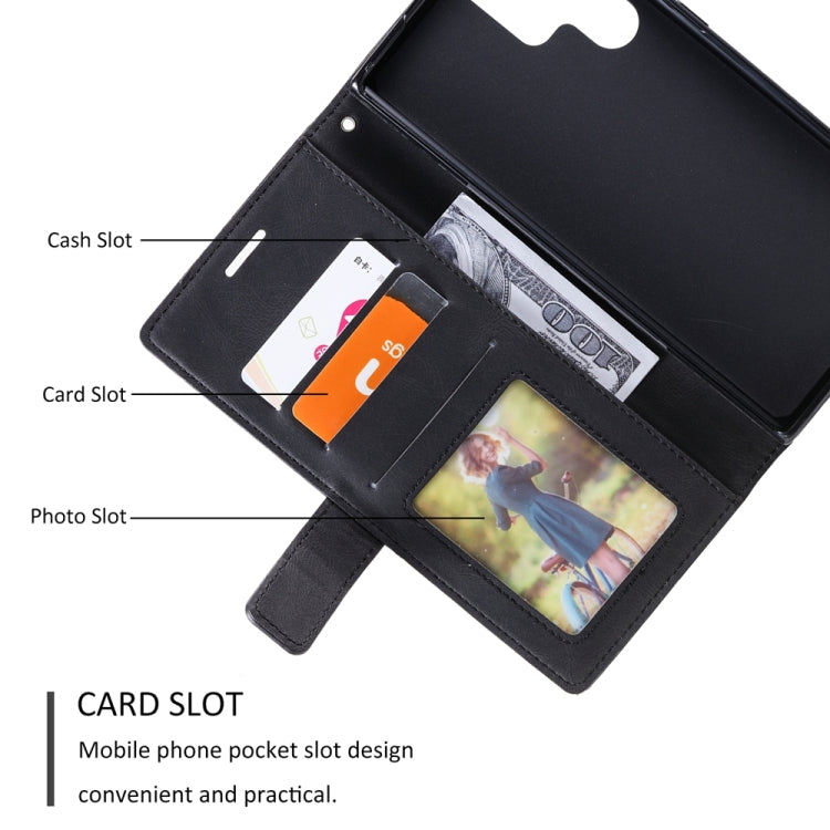 For Samsung Galaxy S23 Ultra 5G Skin Feel Splicing Leather Phone Case(Black) - Galaxy S23 Ultra 5G Cases by buy2fix | Online Shopping UK | buy2fix