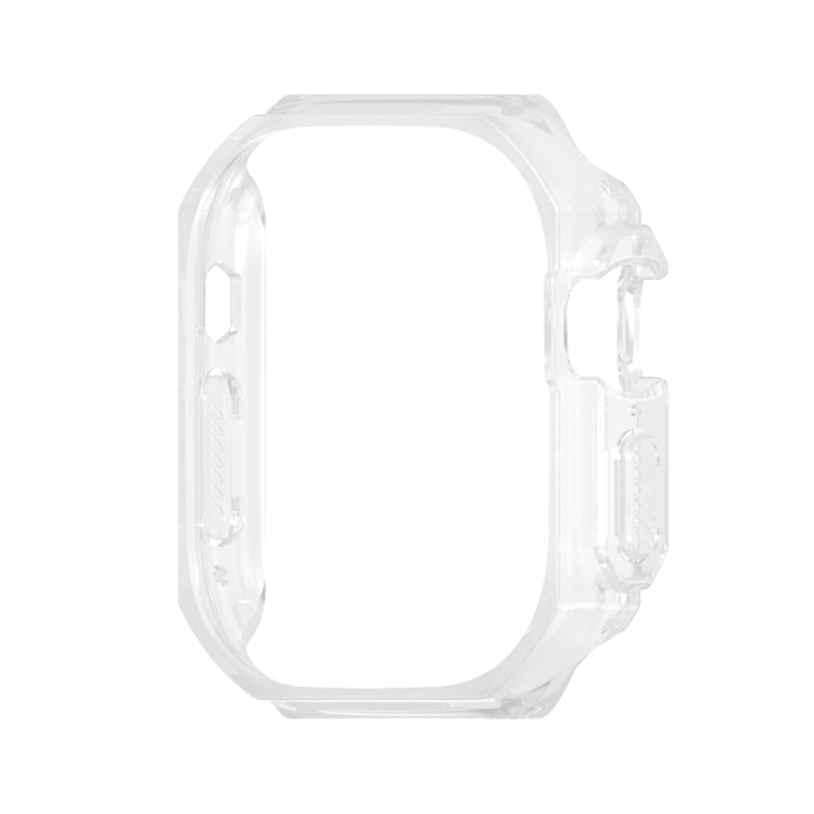 For Apple Watch Ultra 49mm Mijobs Ultra-thin Bezel PC Watch Case(Transparent White) - Watch Cases by MIJOBS | Online Shopping UK | buy2fix