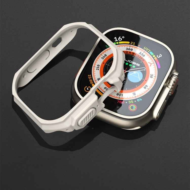 For Apple Watch Ultra 49mm Mijobs Ultra-thin Bezel PC Watch Case(khaki Green) - Watch Cases by MIJOBS | Online Shopping UK | buy2fix