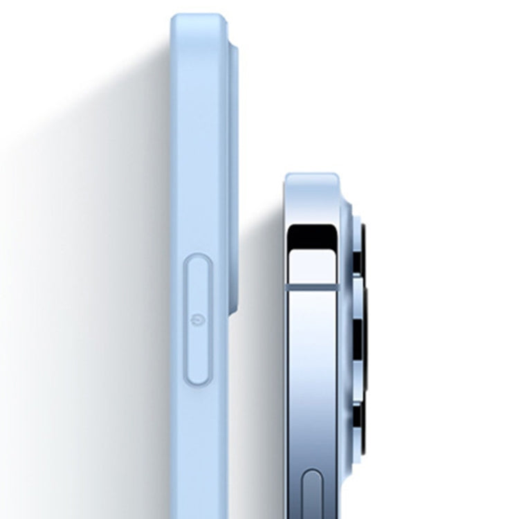 For iPhone 14 CD Texture MagSafe Liquid Silicone Phone Case(Mint Green) - iPhone 14 Cases by buy2fix | Online Shopping UK | buy2fix