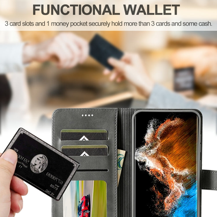 For Samsung Galaxy S23 5G LC.IMEEKE Calf Texture Horizontal Flip Leather Phone Case(Black) - Galaxy S23 5G Cases by LC.IMEEKE | Online Shopping UK | buy2fix