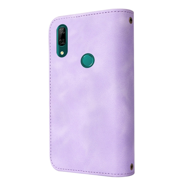 For Huawei P Smart Z Multifunctional Card Slot Zipper Wallet Leather Phone Case(Purple) - Huawei Cases by buy2fix | Online Shopping UK | buy2fix