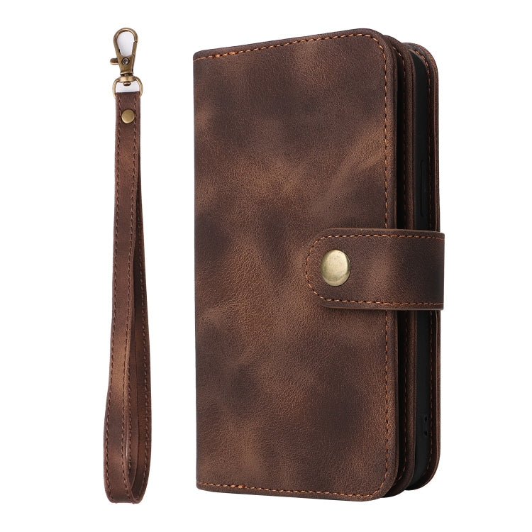 For iPhone XR Multifunctional Card Slot Zipper Wallet Leather Phone Case(Brown) - More iPhone Cases by buy2fix | Online Shopping UK | buy2fix