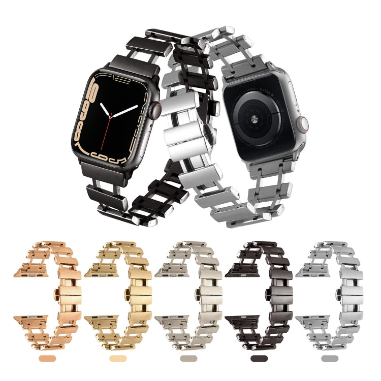 Hollow Stainless Steel Watch Band For Apple Watch Series 8&7 41mm / SE 2&6&SE&5&4 40mm / 3&2&1 38mm(Starlight) by buy2fix