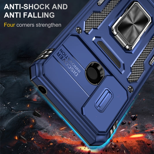 For Xiaomi Redmi 9C / 10A Armor PC + TPU Camera Shield Phone Case(Navy Blue) by buy2fix
