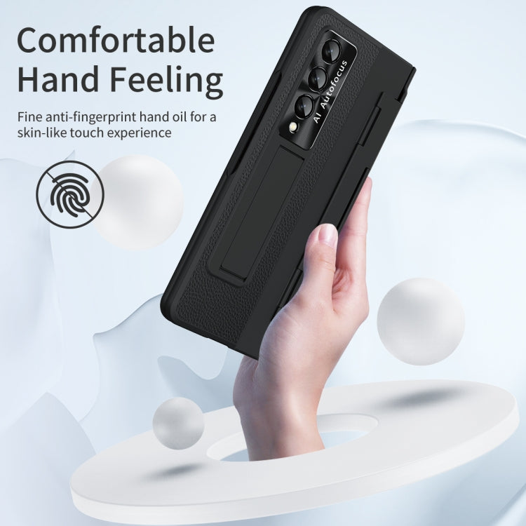 For Samsung Galaxy Z Fold4 Integrated Full Coverage Phone Case with Hinge(Black) by buy2fix
