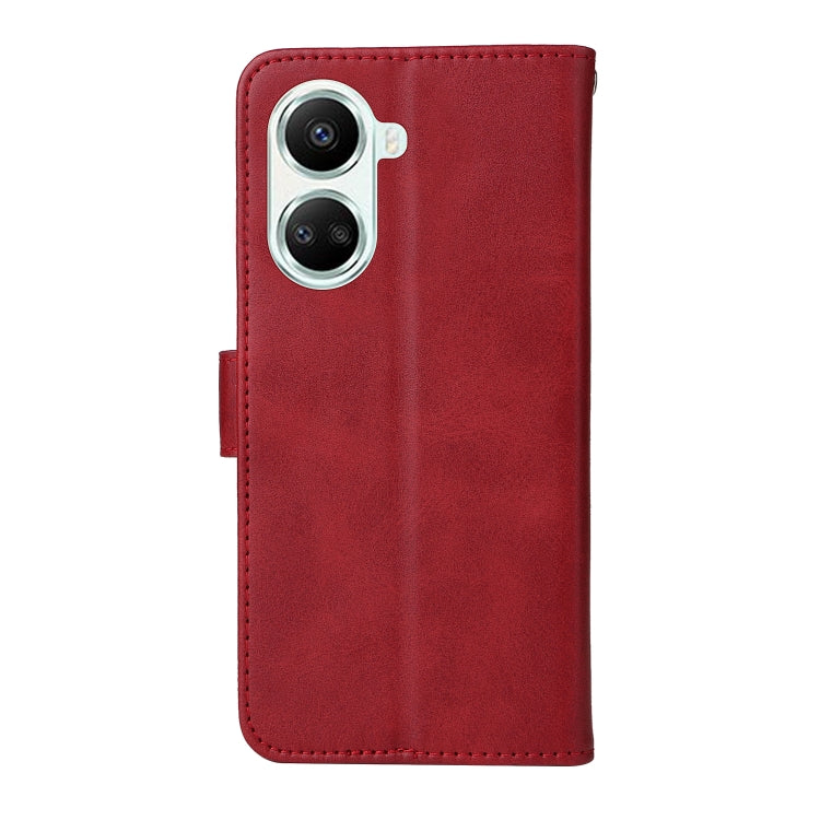 For Huawei nova 10 SE Classic Calf Texture Flip Leather Phone Case(Red) - Huawei Cases by buy2fix | Online Shopping UK | buy2fix