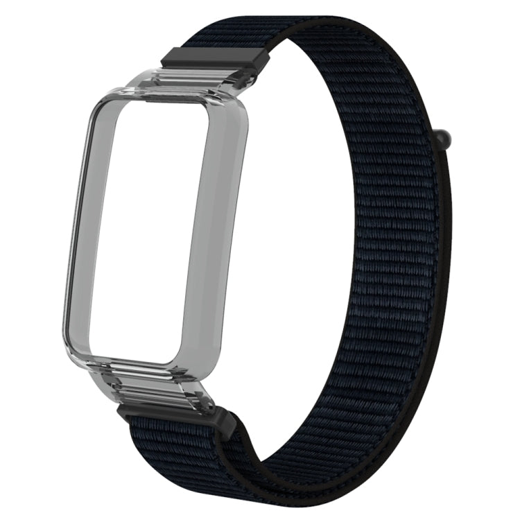 For Xiaomi Mi Band 7 Pro Integrated PC Protective Case + Nylon Loop Watch Band(Black) - Watch Bands by buy2fix | Online Shopping UK | buy2fix