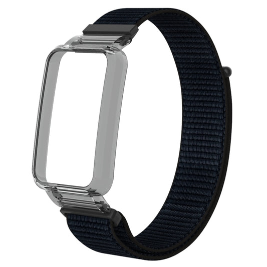 For Xiaomi Mi Band 7 Pro Integrated PC Protective Case + Nylon Loop Watch Band(Black) by buy2fix