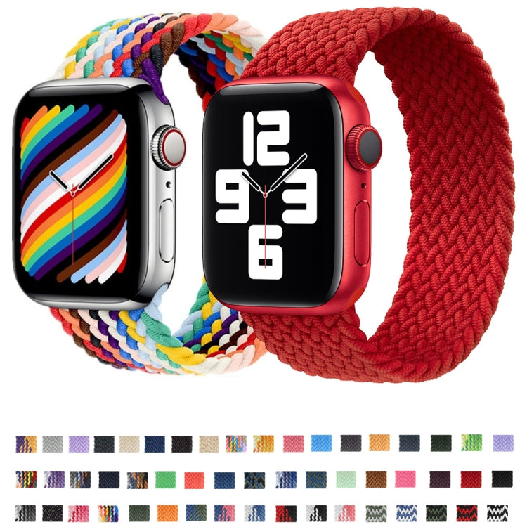 Nylon Single-turn Braided Watch Band For Apple Watch Series 8&7 41mm / SE 2&6&SE&5&4 40mm / 3&2&1 38mm, Length:135mm(Blueberry) - Watch Bands by buy2fix | Online Shopping UK | buy2fix