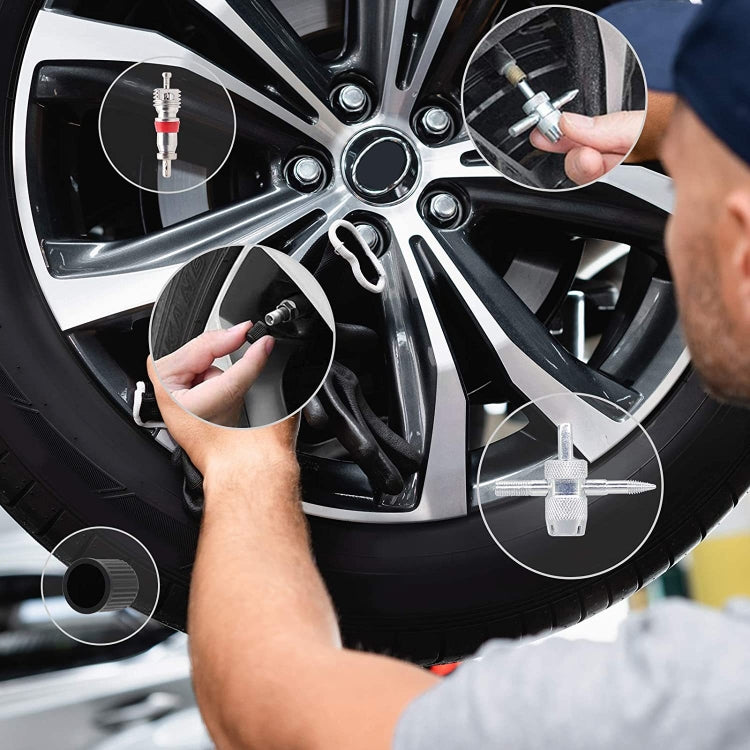 6 in 1 Tire Valve Core Removal and Installation Tool - Hand Tool Sets by buy2fix | Online Shopping UK | buy2fix