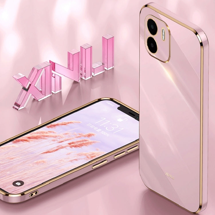 For Xiaomi Redmi A1 4G XINLI Straight Edge 6D Electroplate TPU Phone Case(Mint Green) by buy2fix