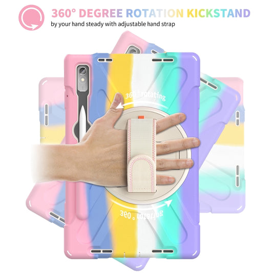 For Lenovo Tab P11 Pro Gen 2 Silicone + PC Protective Tablet Case(Colorful Pink) by buy2fix