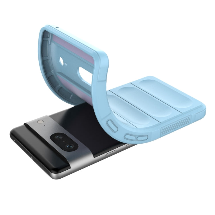 For Google Pixel 7 Magic Shield TPU + Flannel Phone Case(Purple) by buy2fix