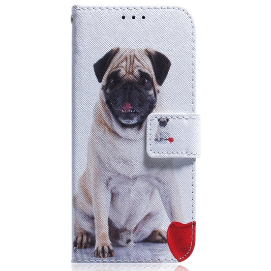 For Infinix Hot 20i Coloured Drawing Flip Leather Phone Case(Pug) by buy2fix