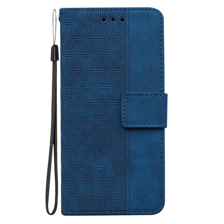 For Infinix Hot 20i Geometric Embossed Leather Phone Case(Blue) - Infinix Cases by buy2fix | Online Shopping UK | buy2fix