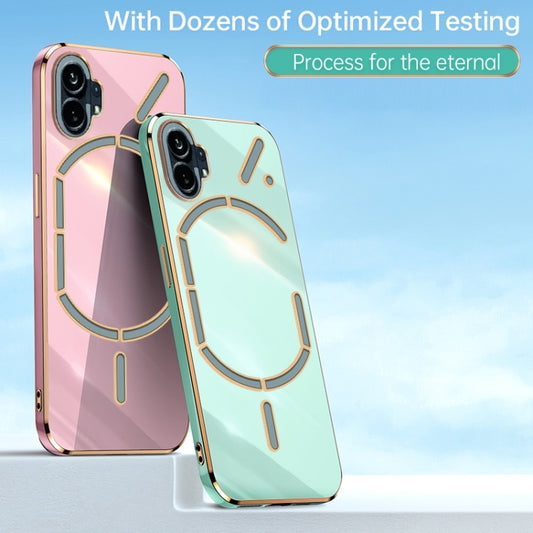 For Nothing Phone 1 XINLI Straight Edge 6D Electroplate TPU Phone Case(Cherry Purple) by buy2fix