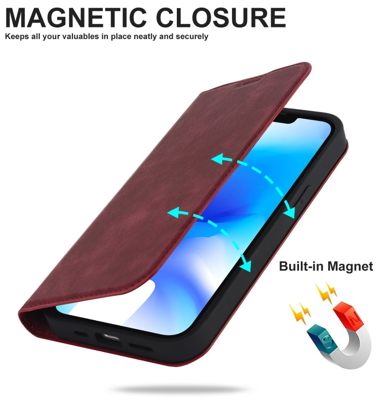 For iPhone 14 Wireless Charging Magsafe Leather Phone Case(Red) - iPhone 14 Cases by buy2fix | Online Shopping UK | buy2fix