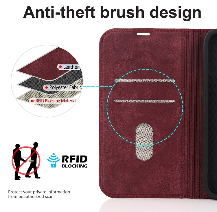 For iPhone 14 Wireless Charging Magsafe Leather Phone Case(Red) - iPhone 14 Cases by buy2fix | Online Shopping UK | buy2fix