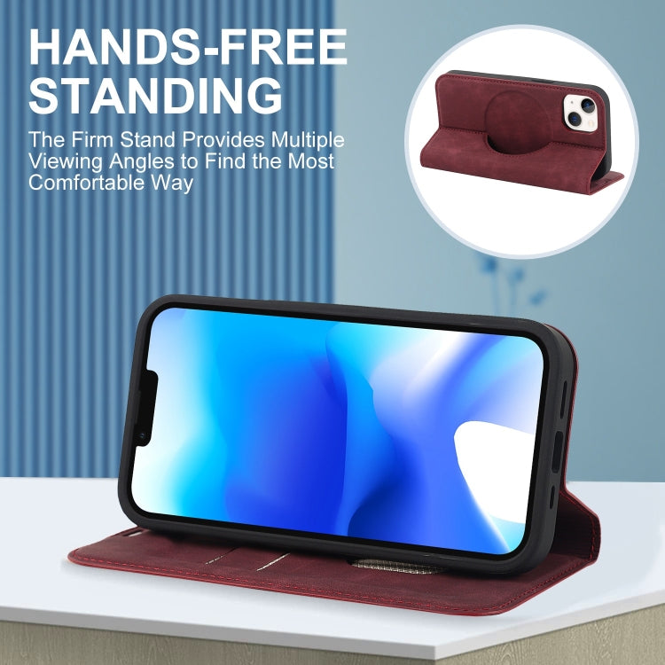 For iPhone 14 Wireless Charging Magsafe Leather Phone Case(Red) - iPhone 14 Cases by buy2fix | Online Shopping UK | buy2fix