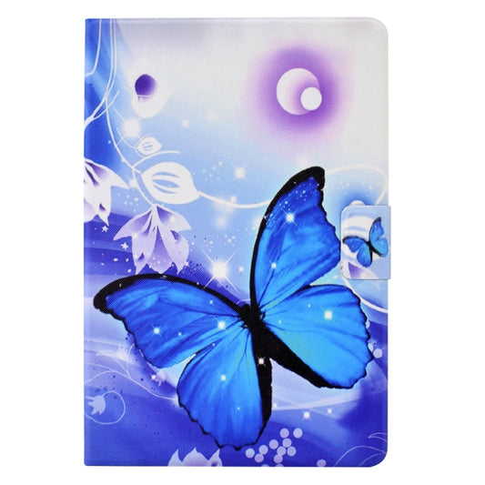 For Amazon Kindle Fire HD 10 2021 Electric Pressed TPU Smart Leather Tablet Case(Blue Butterfly) by buy2fix