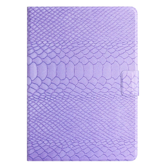 For Amazon Kindle Fire HD 8 2020 Solid Color Crocodile Texture Leather Smart Tablet Case(Purple) by buy2fix