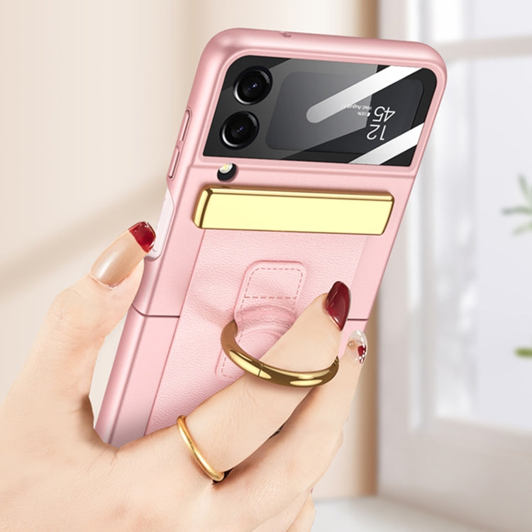 For Samsung Galaxy Z Flip3 5G GKK Ultrathin Shockproof Phone Case with Ring Holder / Wrist Strap(Green) by GKK