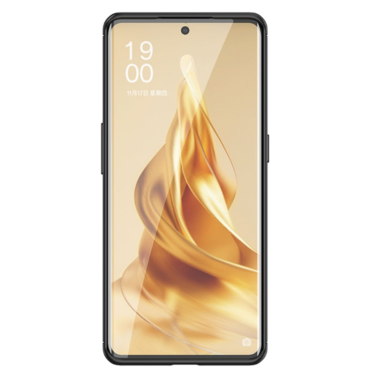 For OPPO Reno9 Pro+ Carbon Fiber Texture Shockproof TPU Phone Case(Black) - OPPO Cases by buy2fix | Online Shopping UK | buy2fix