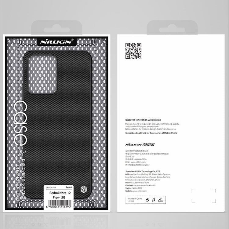 For Xiaomi Redmi Note 12 China NILLKIN Shockproof TPU + PC Textured Phone Case(Black) by NILLKIN