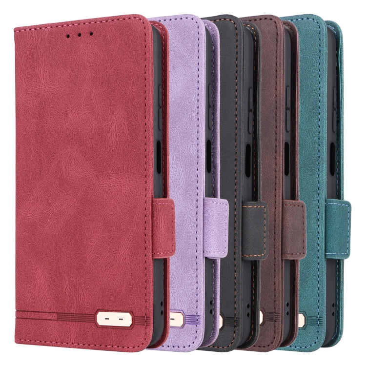 For vivo Y16 4G Magnetic Clasp Flip Leather Phone Case(Purple) by buy2fix