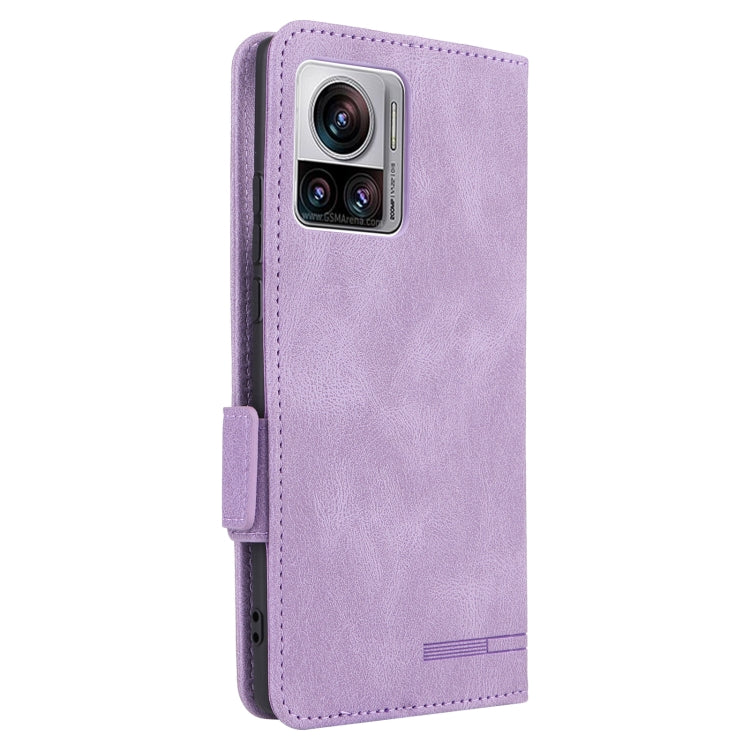 For Motorola Edge 30 Ultra / Moto X30 Pro Magnetic Clasp Flip Leather Phone Case(Purple) - Motorola Cases by buy2fix | Online Shopping UK | buy2fix
