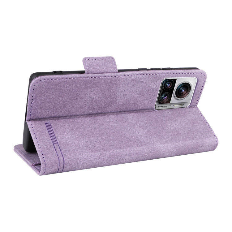 For Motorola Edge 30 Ultra / Moto X30 Pro Magnetic Clasp Flip Leather Phone Case(Purple) - Motorola Cases by buy2fix | Online Shopping UK | buy2fix