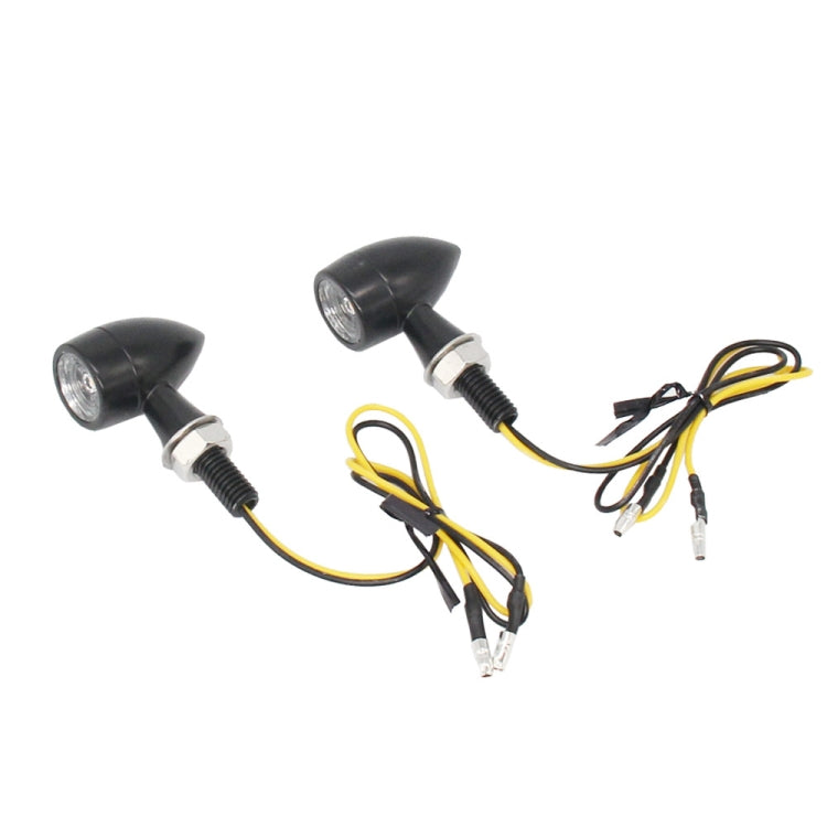 For Kawasaki / Suzuki / Yamaha / Honda T-S002 1 Pair Motorcycle LED Mini Turn Signal Metal Retro Signal Light - Signal Lights by buy2fix | Online Shopping UK | buy2fix