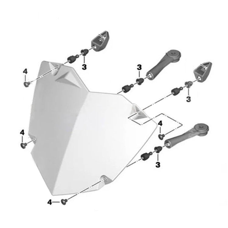 For BMW R1200GS R1250GS ADV MO-WS004 Motorcycle Headlight Protection Cover by buy2fix