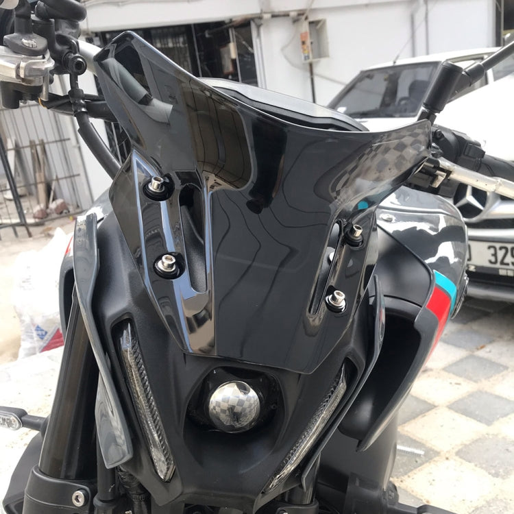 For Yamaha MT09 FZ09 21-22 Motorcycle Airflow Deflector Windshield(Black) - Ornamental Parts by buy2fix | Online Shopping UK | buy2fix