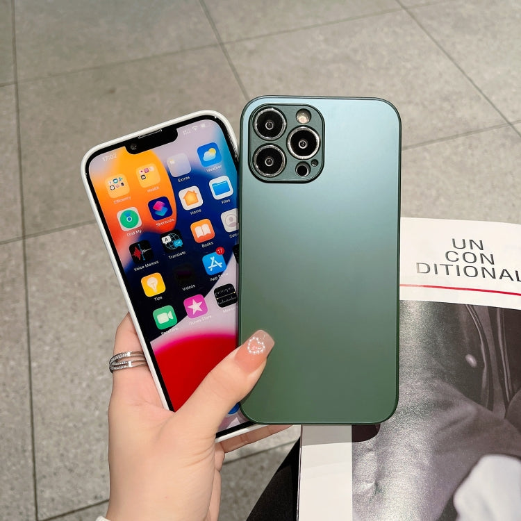 For iPhone 12 Pro Frosted Tempered Glass Phone Case(White) - iPhone 12 / 12 Pro Cases by buy2fix | Online Shopping UK | buy2fix