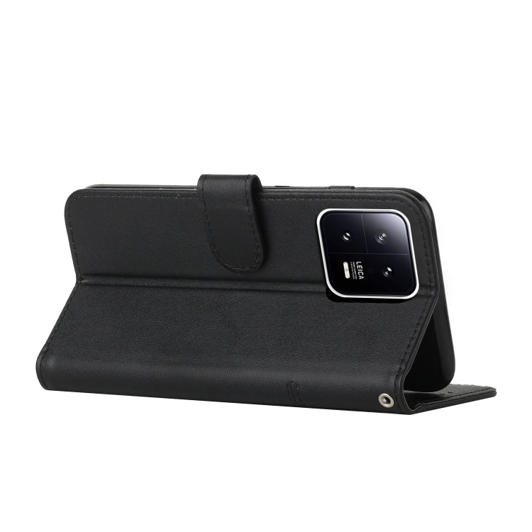 For Xiaomi 13 Pro Stitching Calf Texture Buckle Leather Phone Case(Black) - Xiaomi Cases by buy2fix | Online Shopping UK | buy2fix