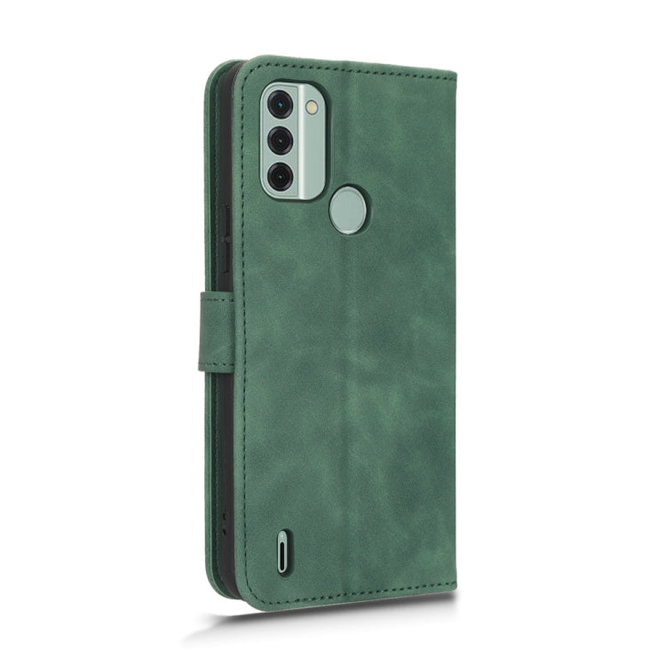 For Nokia C31 Skin Feel Magnetic Flip Leather Phone Case(Green) - Nokia Cases by buy2fix | Online Shopping UK | buy2fix