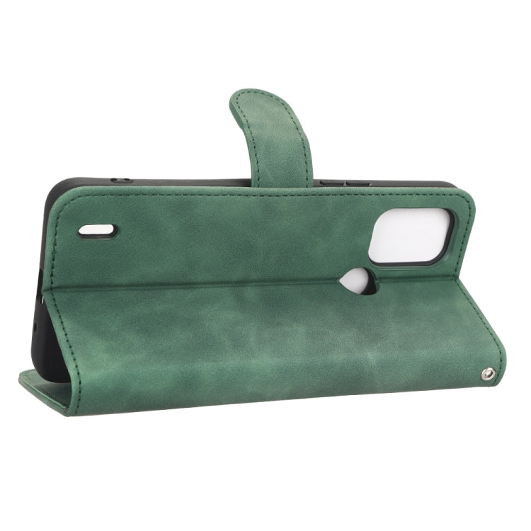 For Nokia C31 Skin Feel Magnetic Flip Leather Phone Case(Green) - Nokia Cases by buy2fix | Online Shopping UK | buy2fix